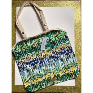 Frances Valentine Easy tote meadow canvas tote bag snap handle